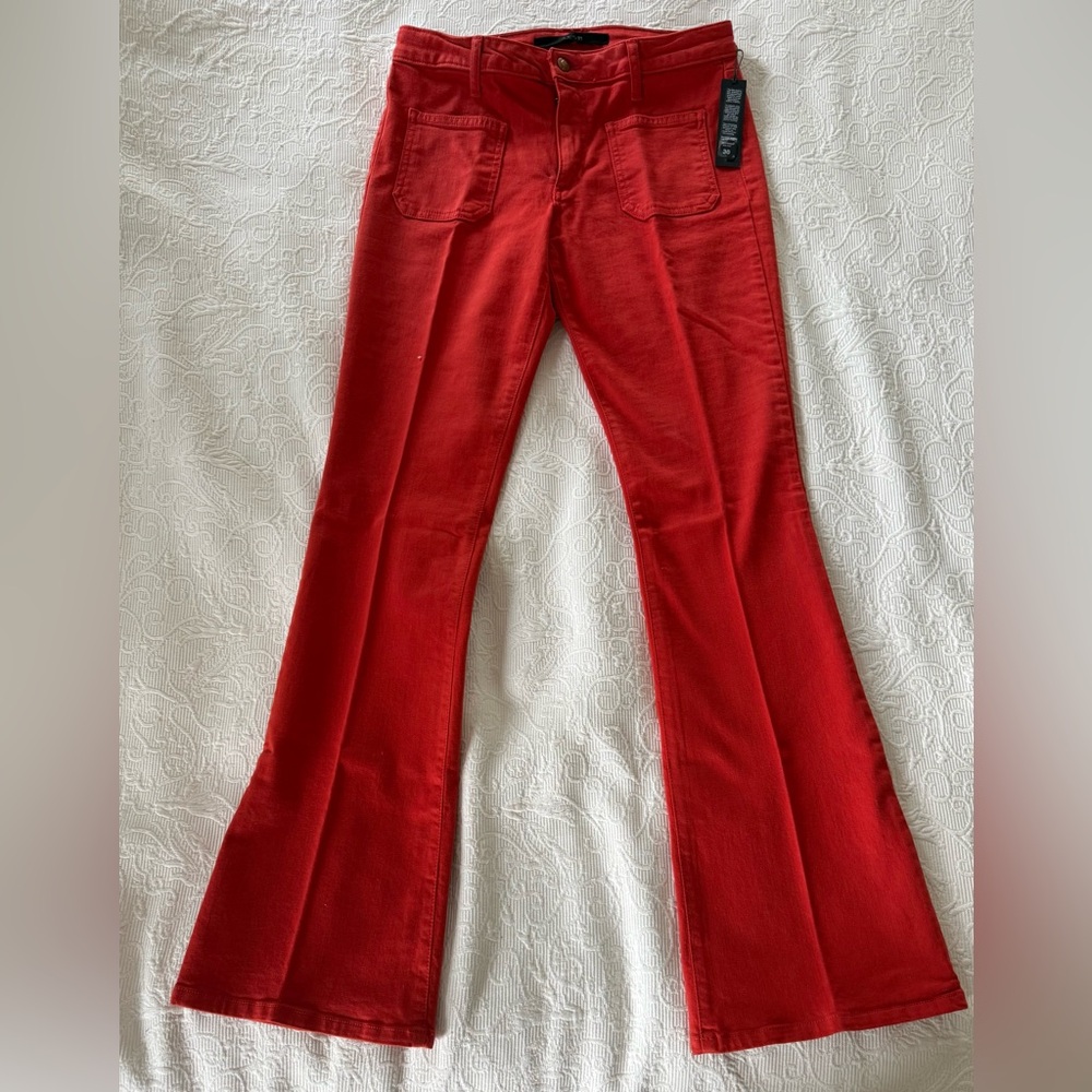 NWT Joe's Jeans Skinny Flare The Visionnaire women's jeans in Red Hot, Size 30